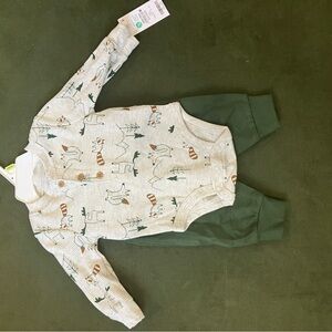 Adorable Woodland Baby Onesie and Pants Set
